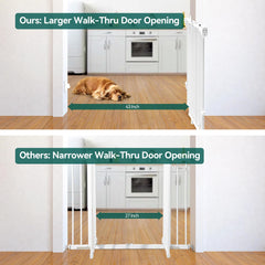 Babelio baby gate-one-handed operation enables quick passage with one hand.
