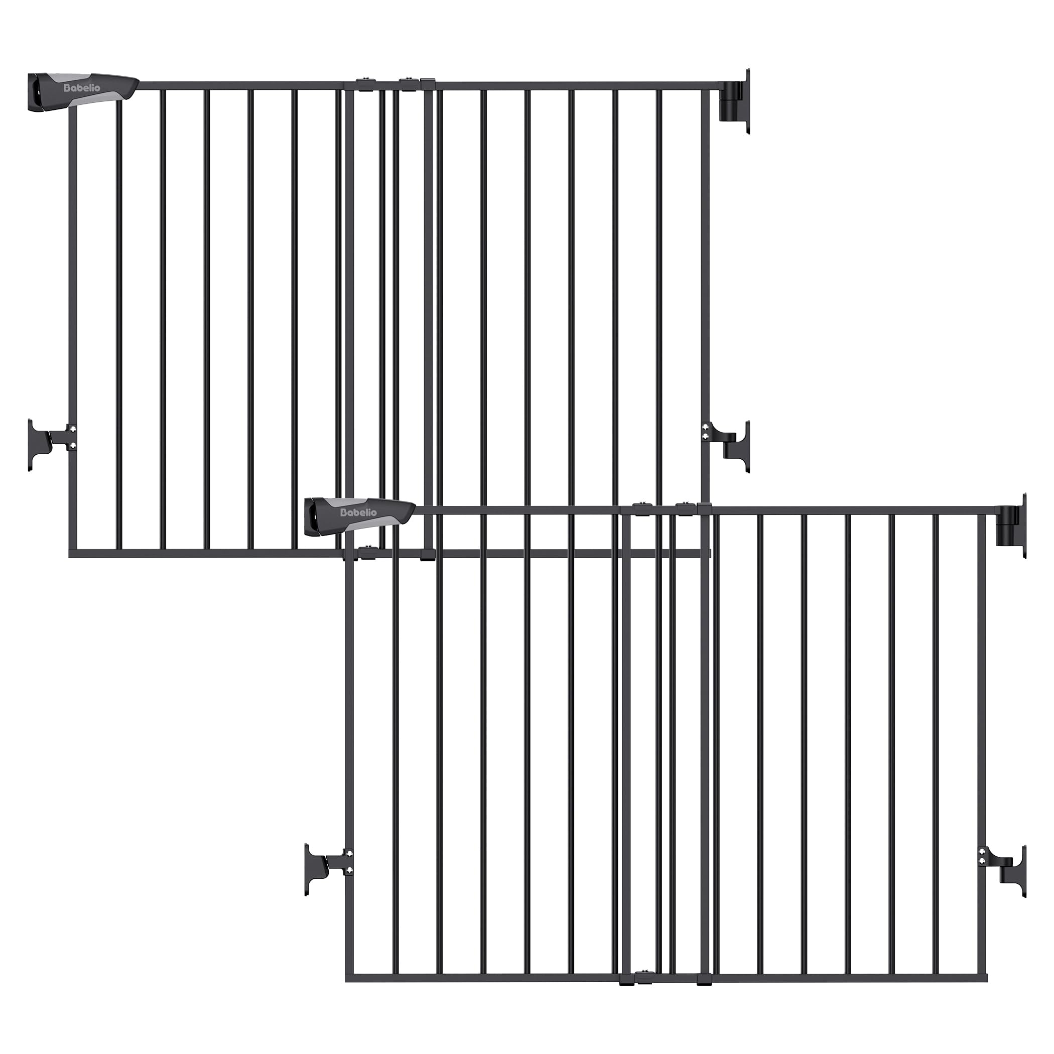BABELIO baby gate on stairs with adjustable width for versatile openings