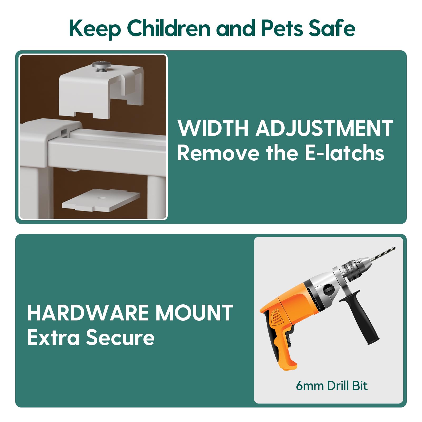 BABELIO top-of-stair installation provides secure protection at the stair entry.