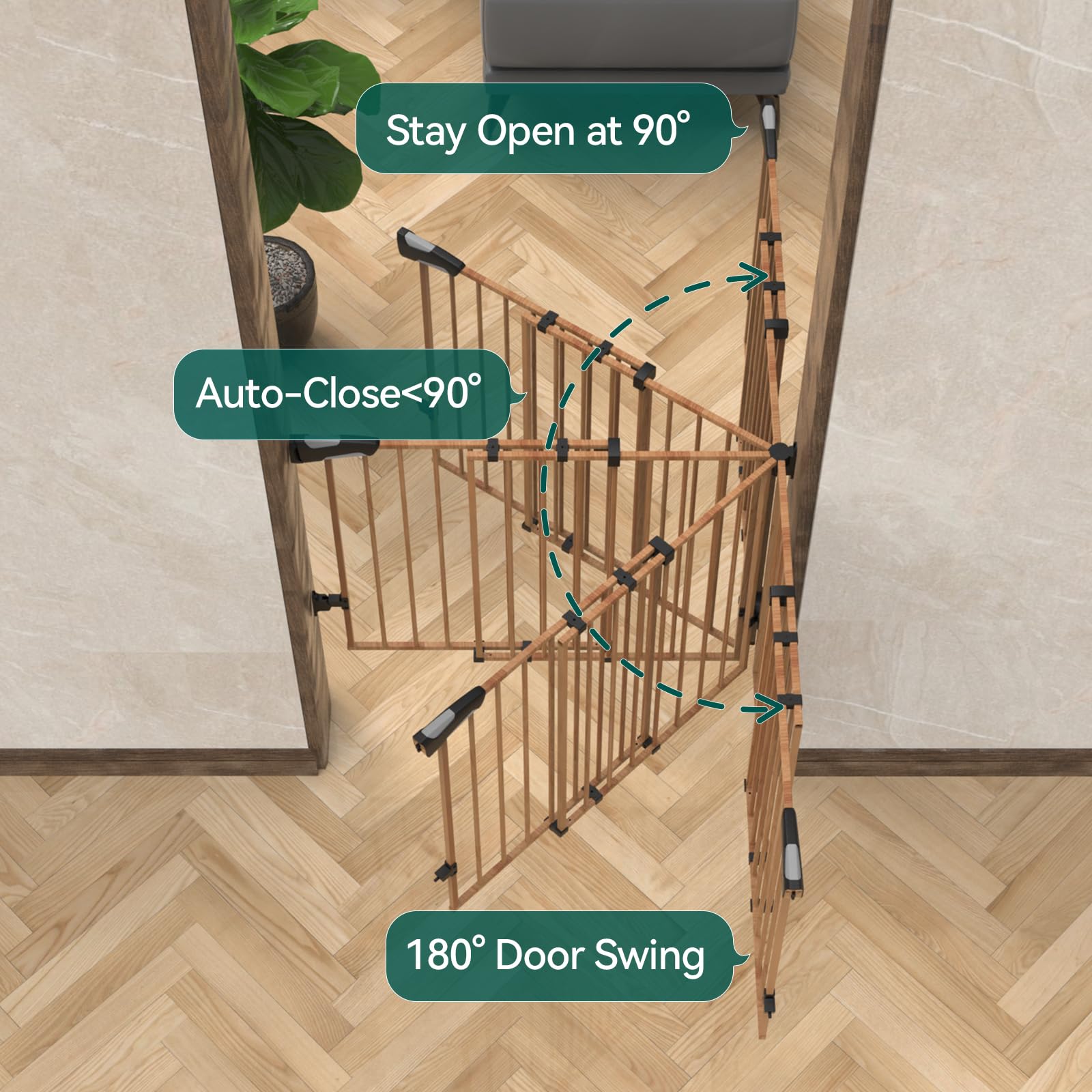 BABELIO gate walk-through wide opening for full-width access