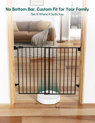 Babelio Baby Gate wide-walkthrough shows easy passage for adults and kids.