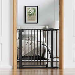 BABELIO baby gate wide walk-through for easy passage with a stroller.