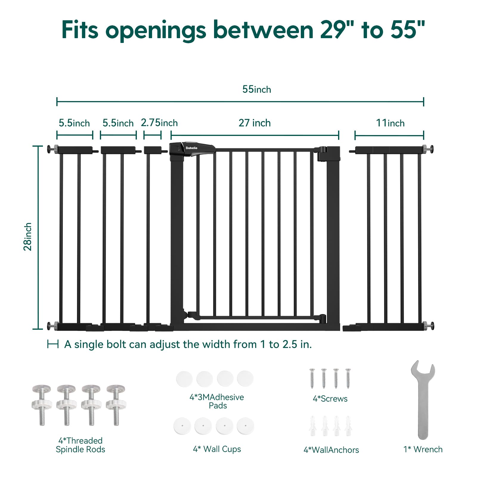 BABELIO gate in action illustrates reusable, tool-free setup for busy homes.