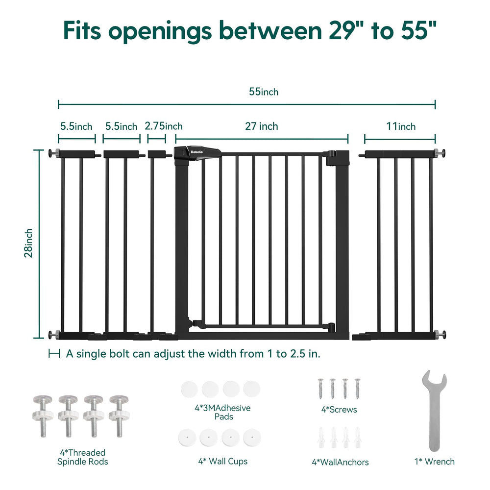 BABELIO gate in action illustrates reusable, tool-free setup for busy homes.