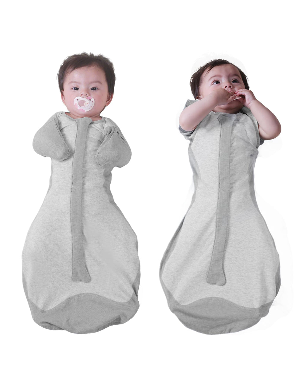 BABELIO baby swaddle temp-sensing sleeves detachable for quick swaddle-to-arms-free transition