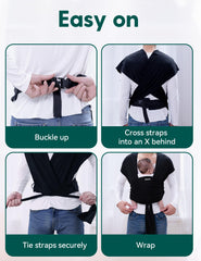 BABELIO carrier hugs baby with heartbeat bonding warmth.