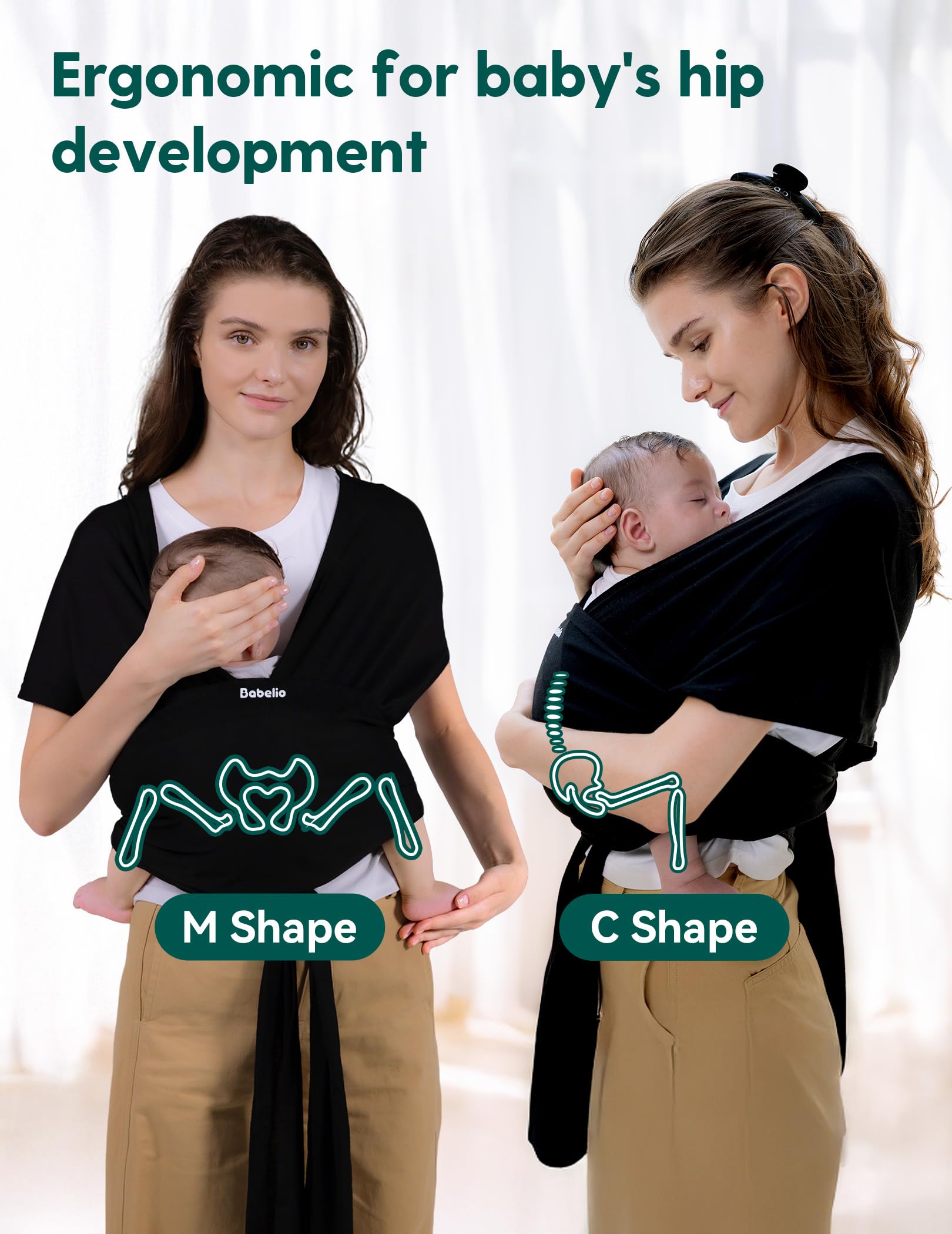 BABELIO baby wrap in use during chores and errands.