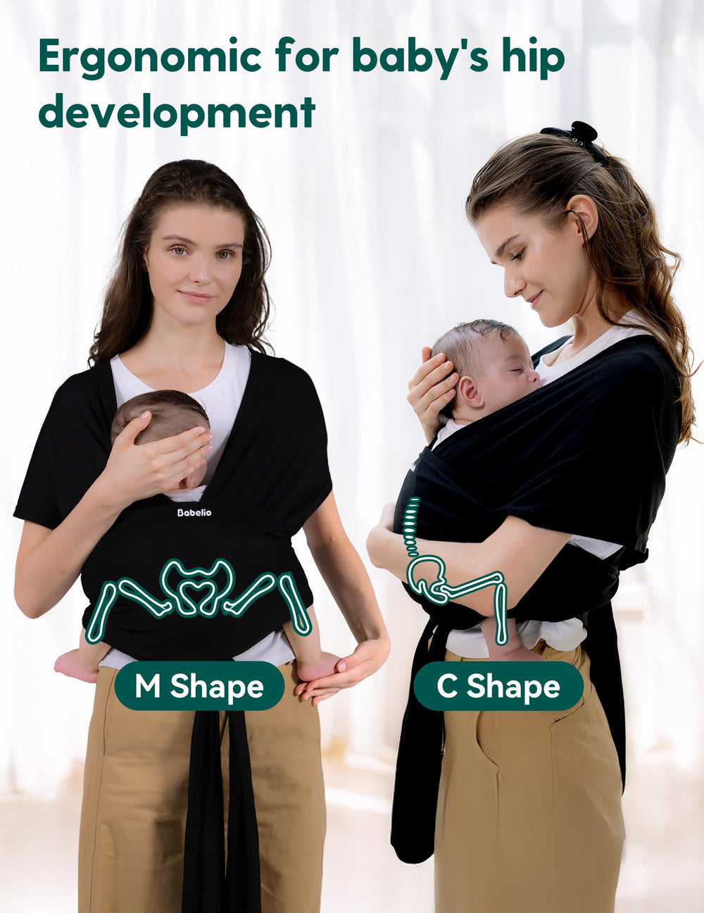 BABELIO baby wrap in use during chores and errands.