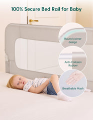 BABELIO Bed Rail universal fit for twin, full, queen, and king beds.