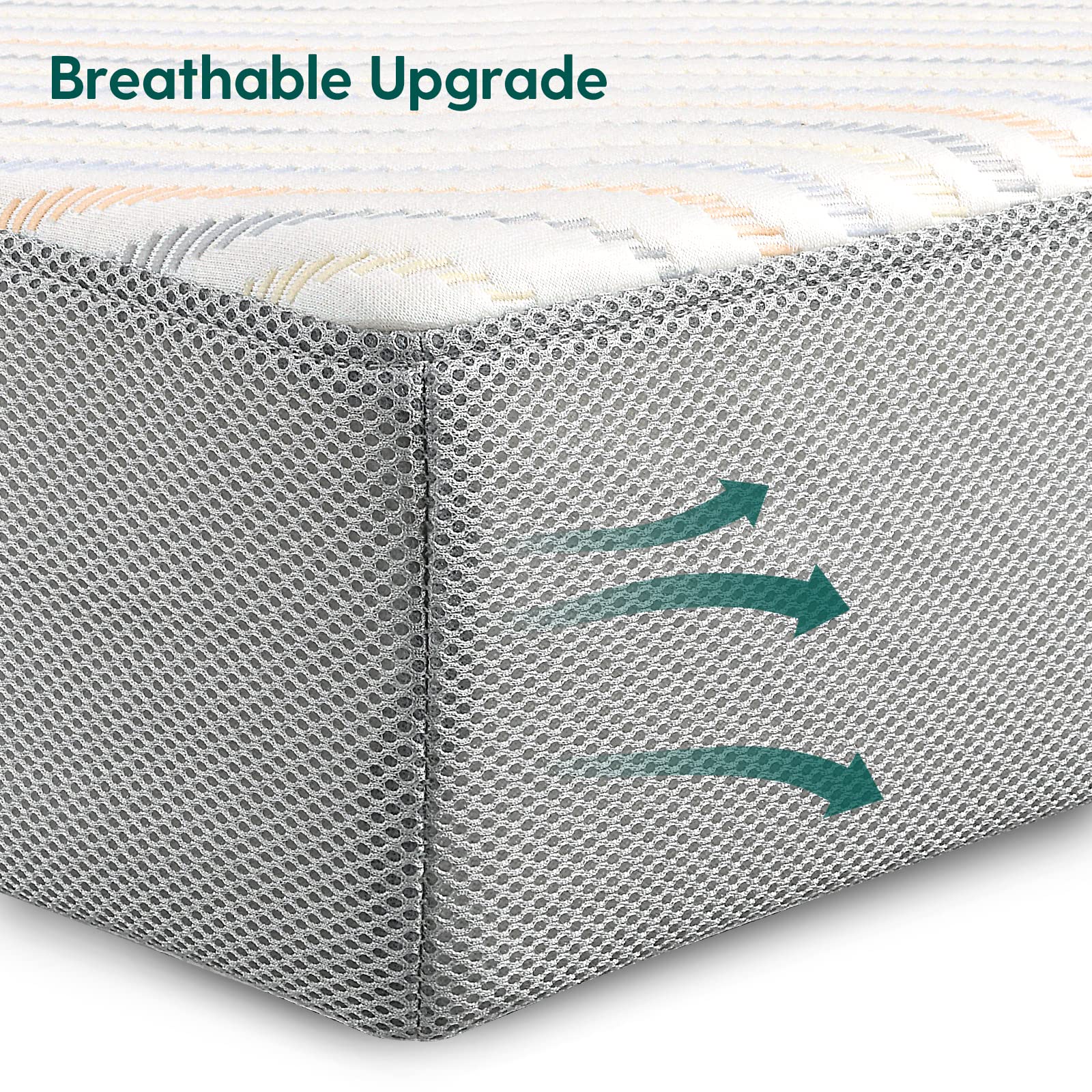 BABELIO breathable mesh side promotes air circulation and cooler sleep
