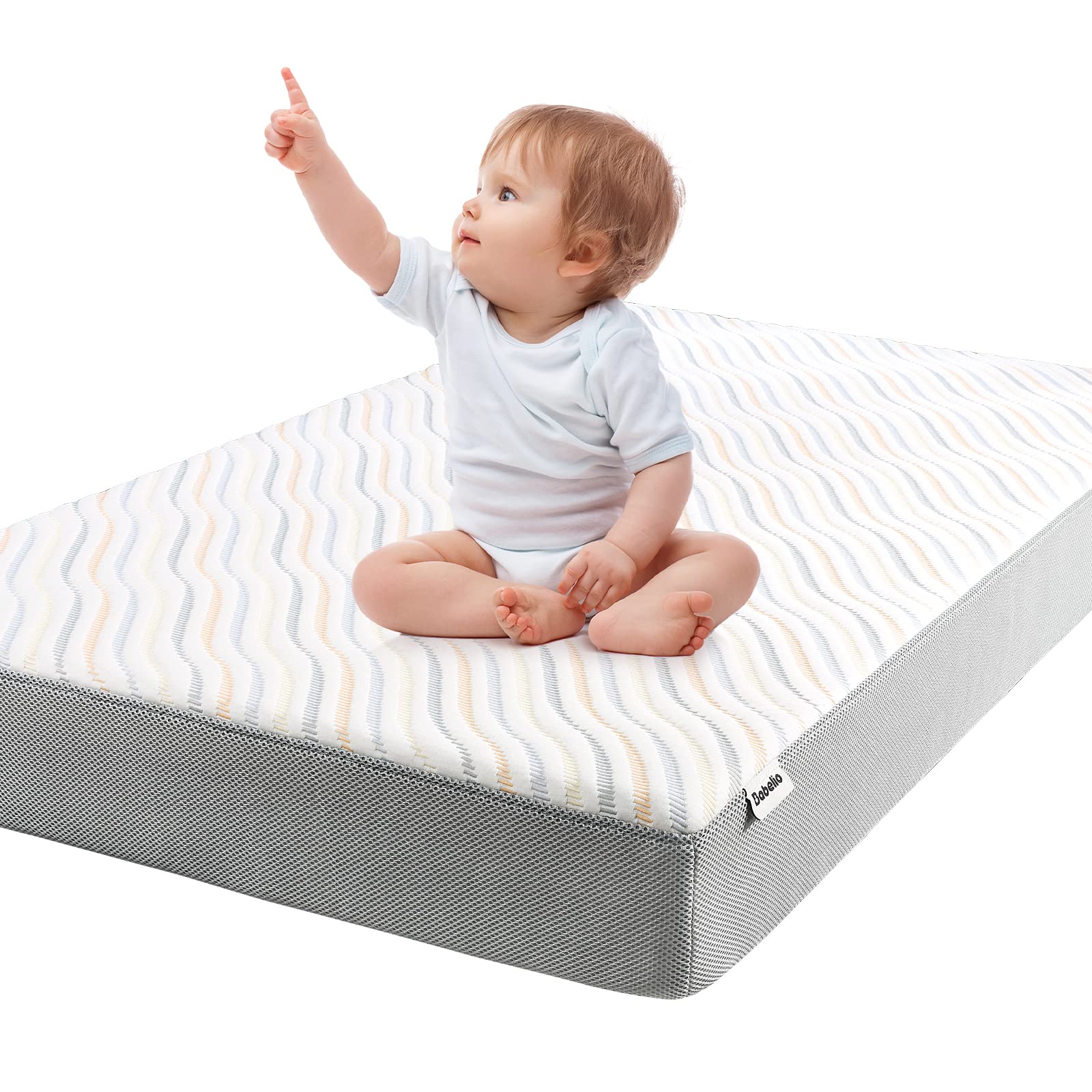BABELIO crib mattress dual-sided design supports infants and toddlers with tailored comfort