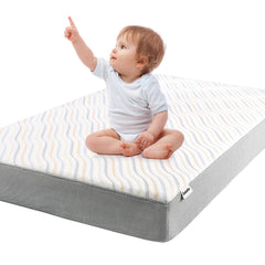 BABELIO crib mattress dual-sided design supports infants and toddlers with tailored comfort