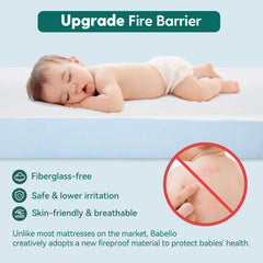 BABELIO breathable CertiPUR-US foam with ventilation: promotes airflow and odor control.