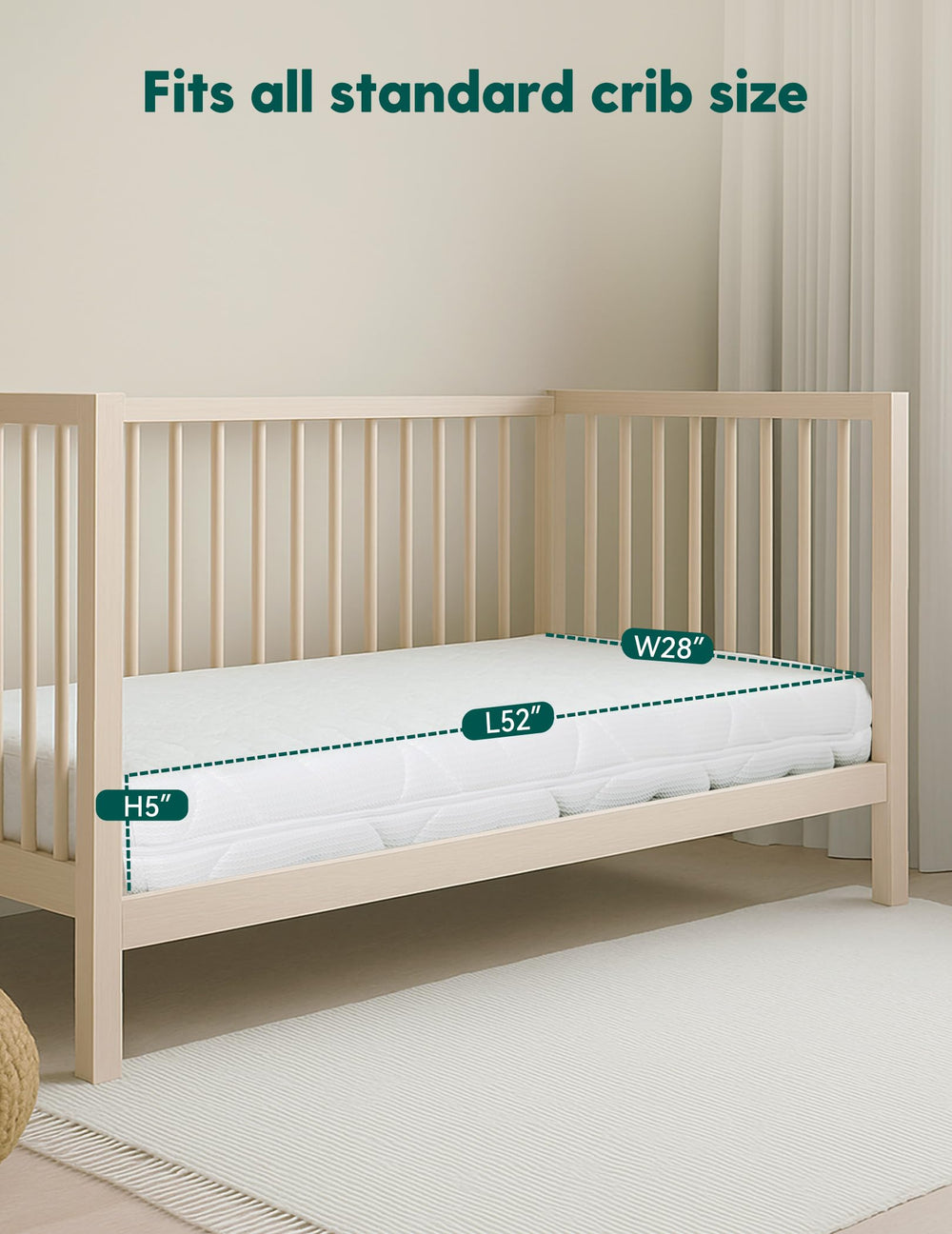 BABELIO easy-clean design supports quick tidy-ups between naps