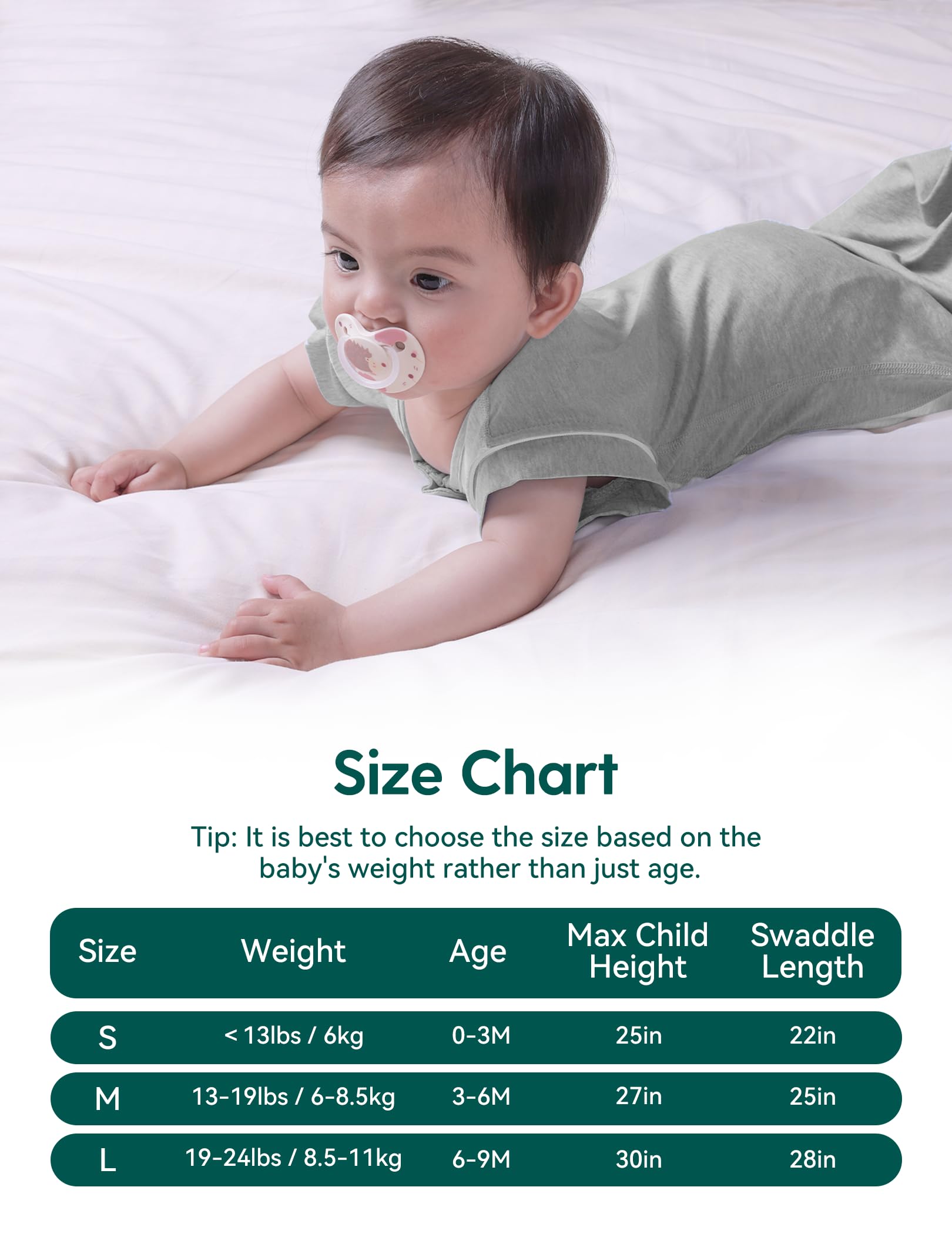 BABELIO dark gray sleep sack design complements bedtime routine