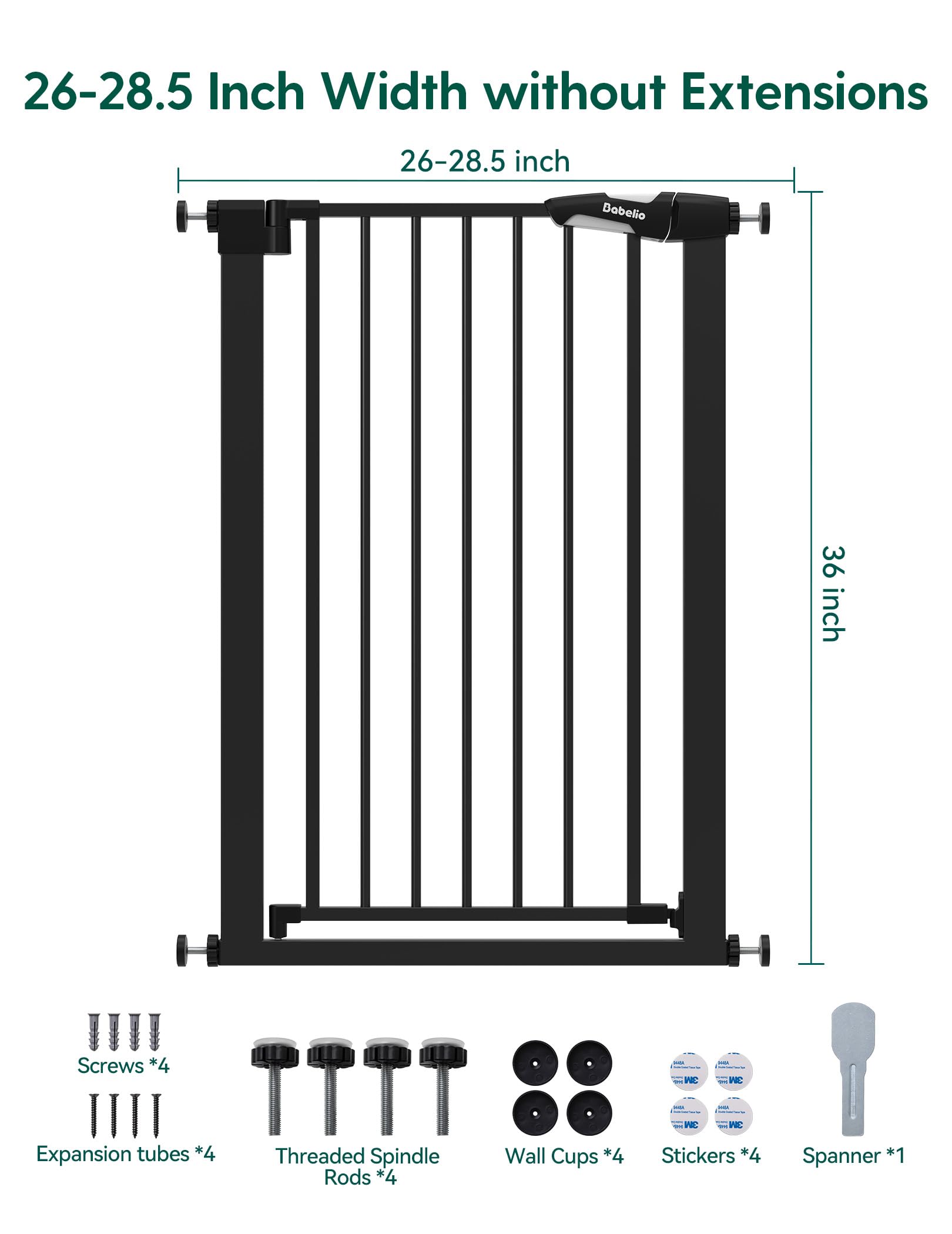 BABELIO gate keeps toddlers and pets contained without blocking visibility