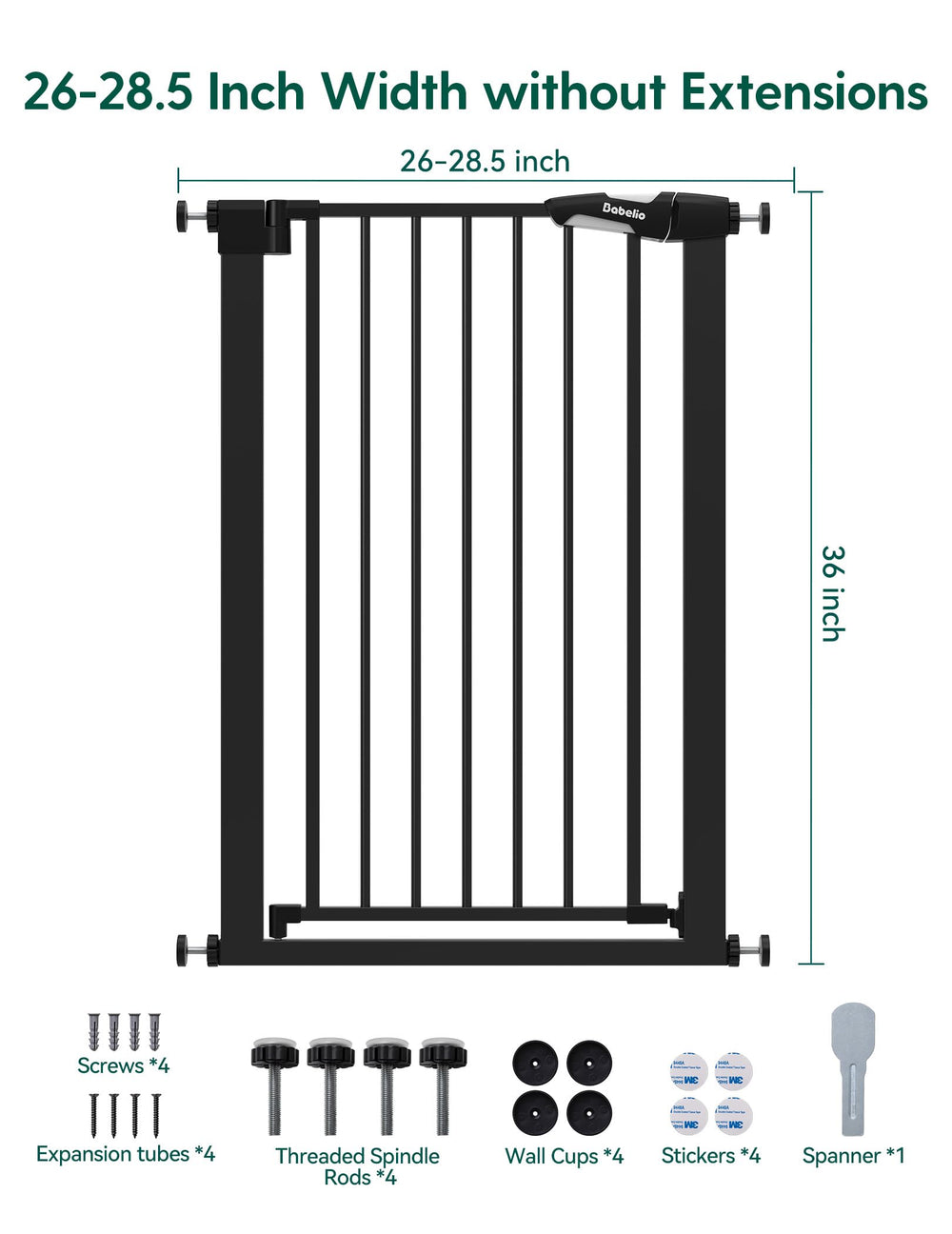 BABELIO gate keeps toddlers and pets contained without blocking visibility