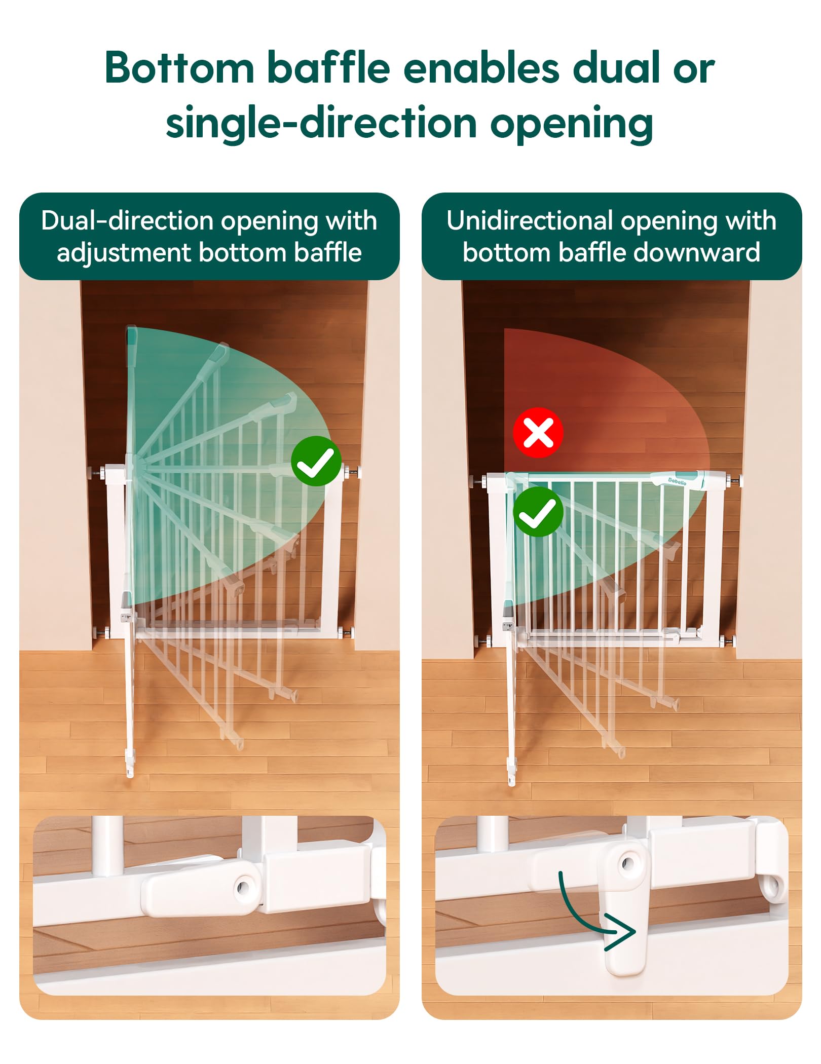 Babelio double-lock system enables one-handed adult access.