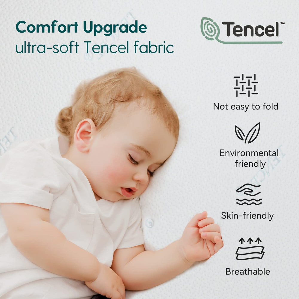 BABELIO dual-sided-baby-mattress supports growing infants and toddlers with adjustable firmness.