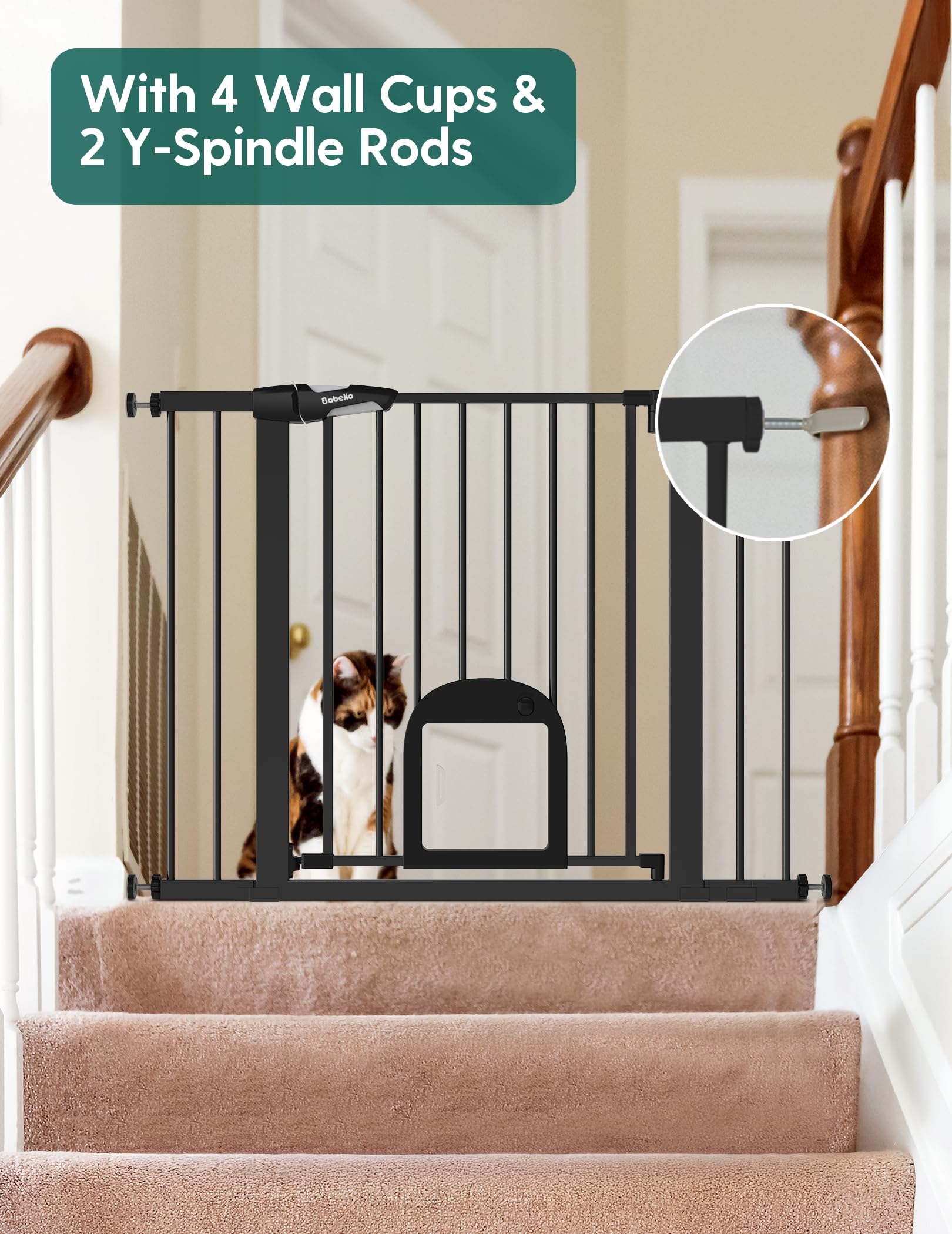 BABELIO durable steel construction delivers sturdy barrier for busy homes.