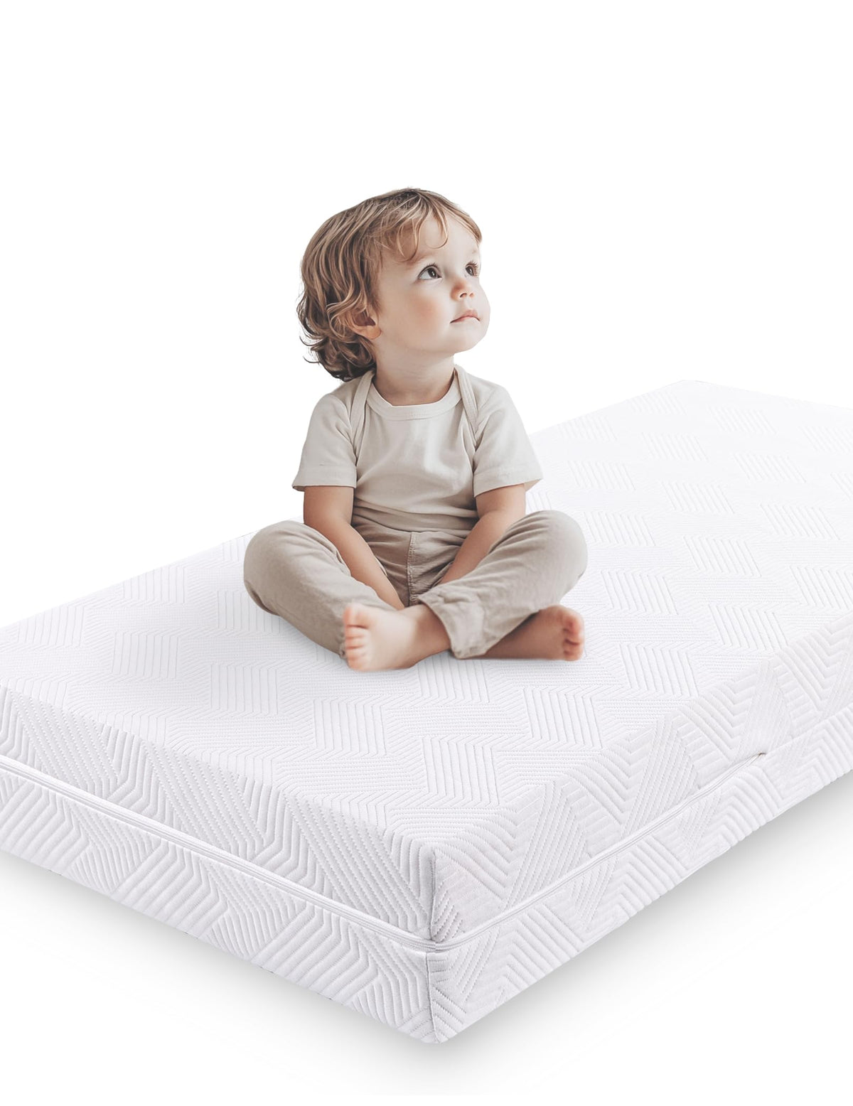 BABELIO ergonomic zoning crib mattress—3-zone support for balanced infant comfort.