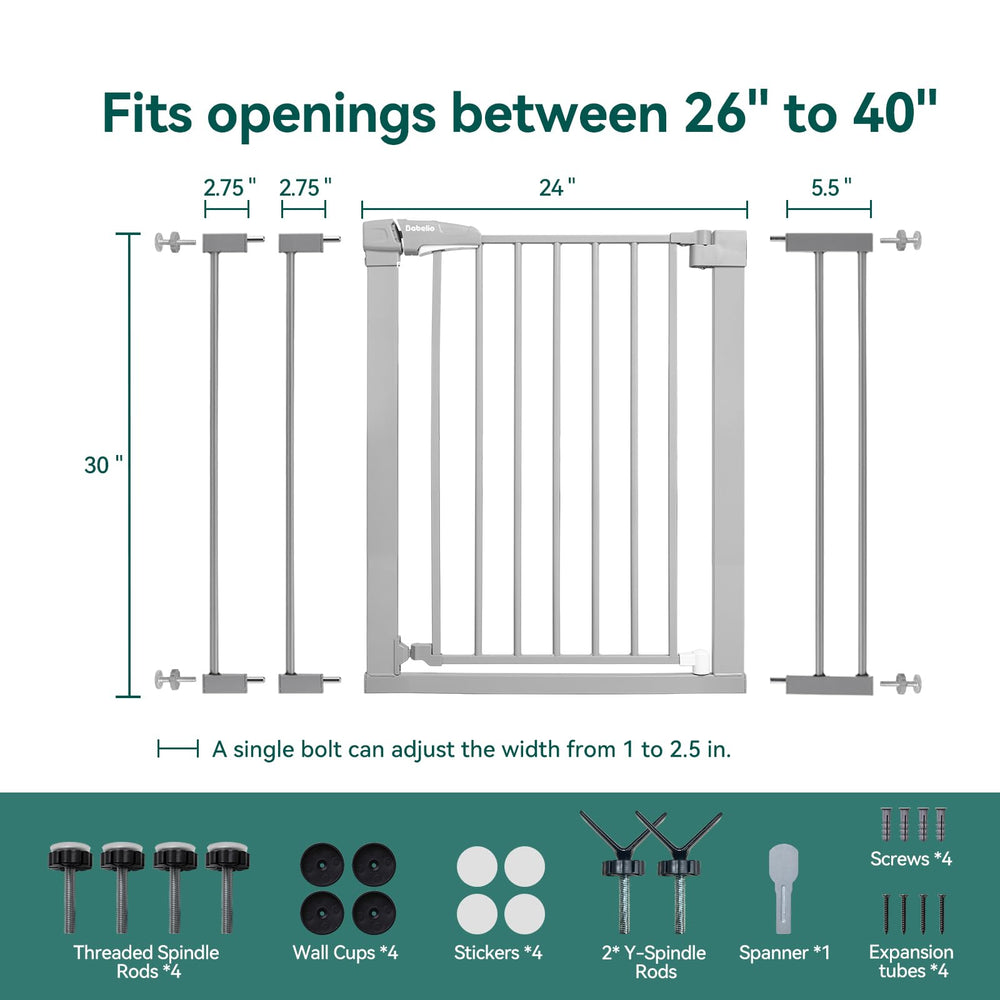 BABELIO extension kit included expands gate width.