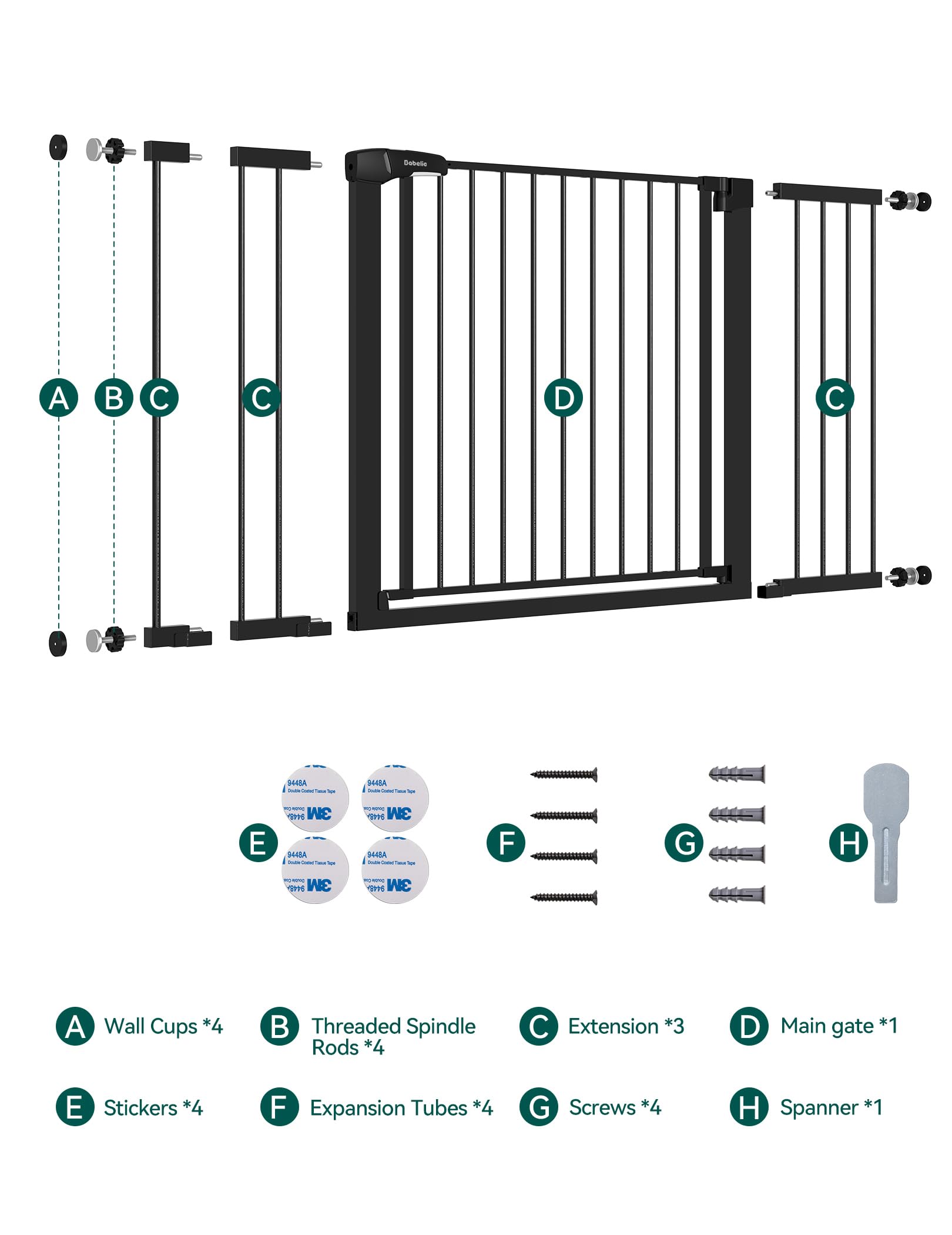 BABELIO gate-black-finish complements modern homes and blends with decor