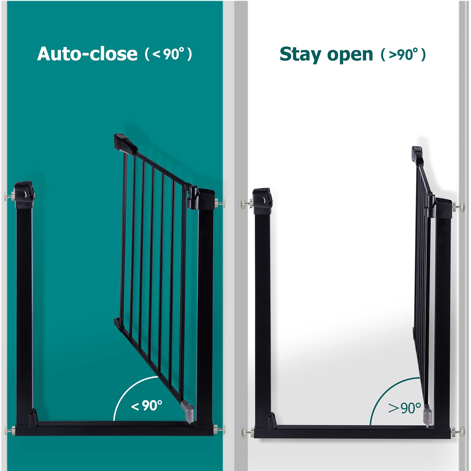 BABELIO gate extender in use with dog shows secure, adjustable space for pets