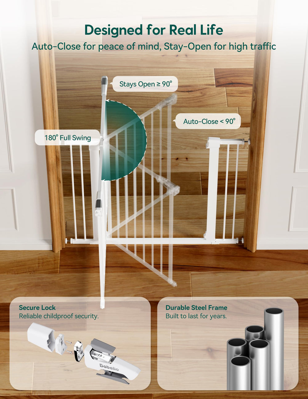 BABELIO Extension Kits and Wall Cups enable flexible fit options.