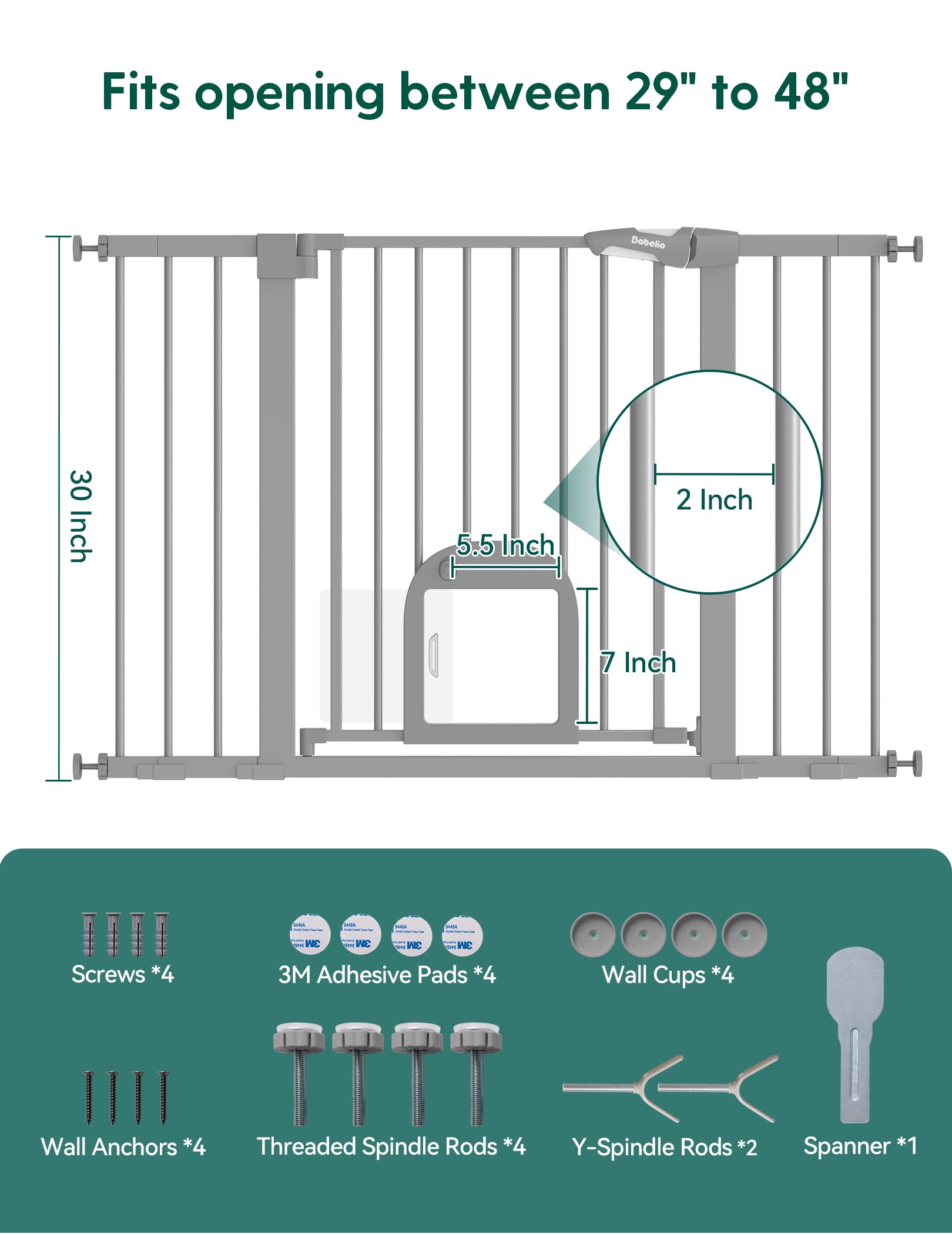 BABELIO latch gap note before installation explains pre-install alignment.
