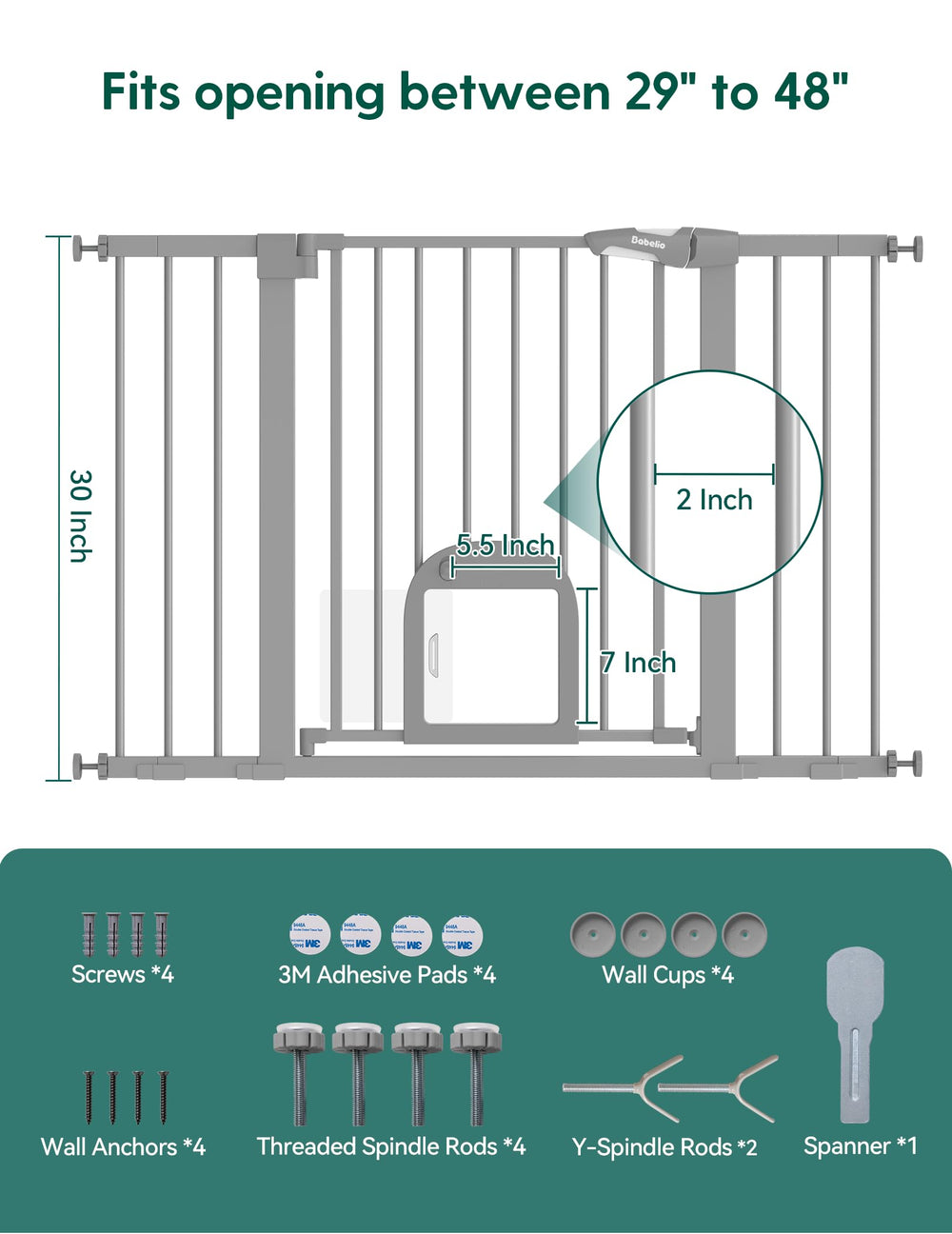 BABELIO latch gap note before installation explains pre-install alignment.