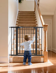 BABELIO gate widened to 26-40 inches demonstrates flexible doorway fit