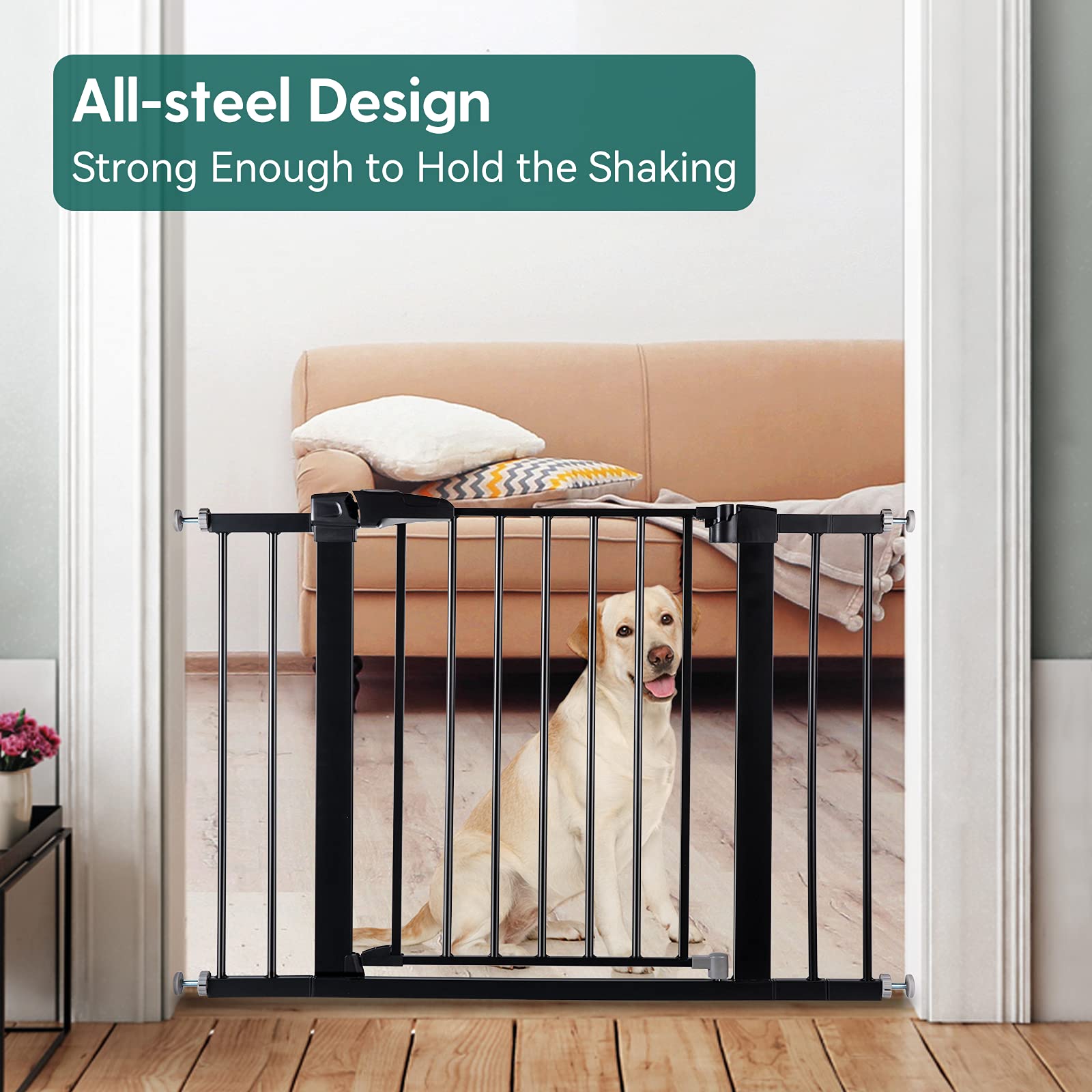BABELIO gate's walk-through design offers convenient access while keeping little explorers contained.