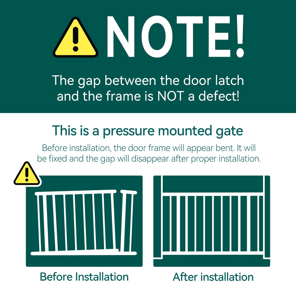 BABELIO metal baby gate wall cups and Y-spindle rods for secure install