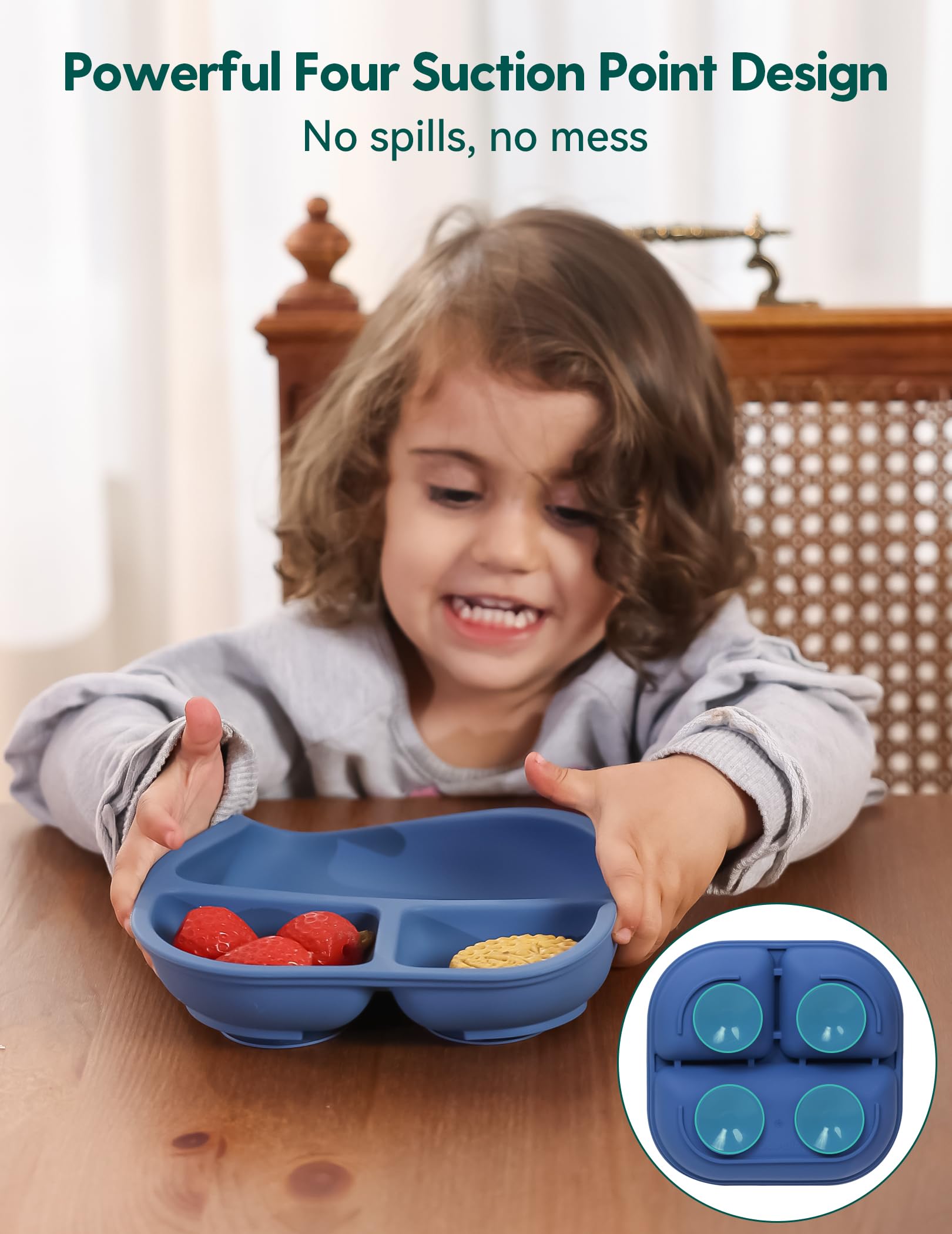 BABELIO plate ready for microwave, dishwasher, and oven use for convenience.