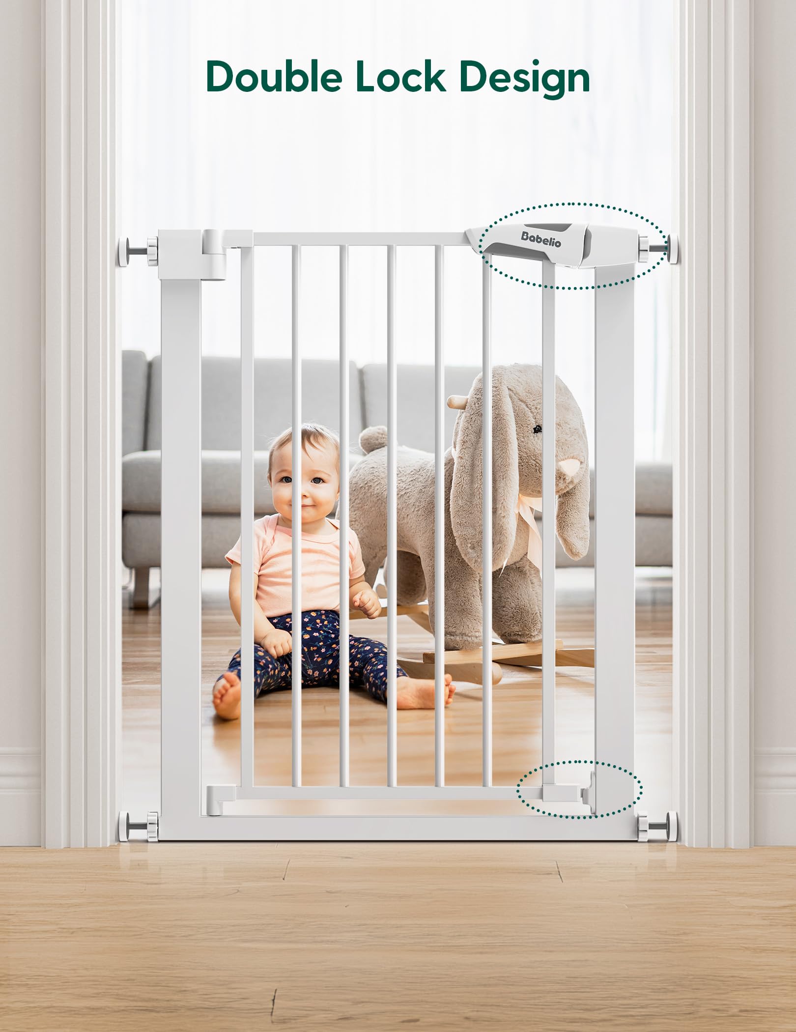 BABELIO narrow gate enables one-handed operation for busy parents