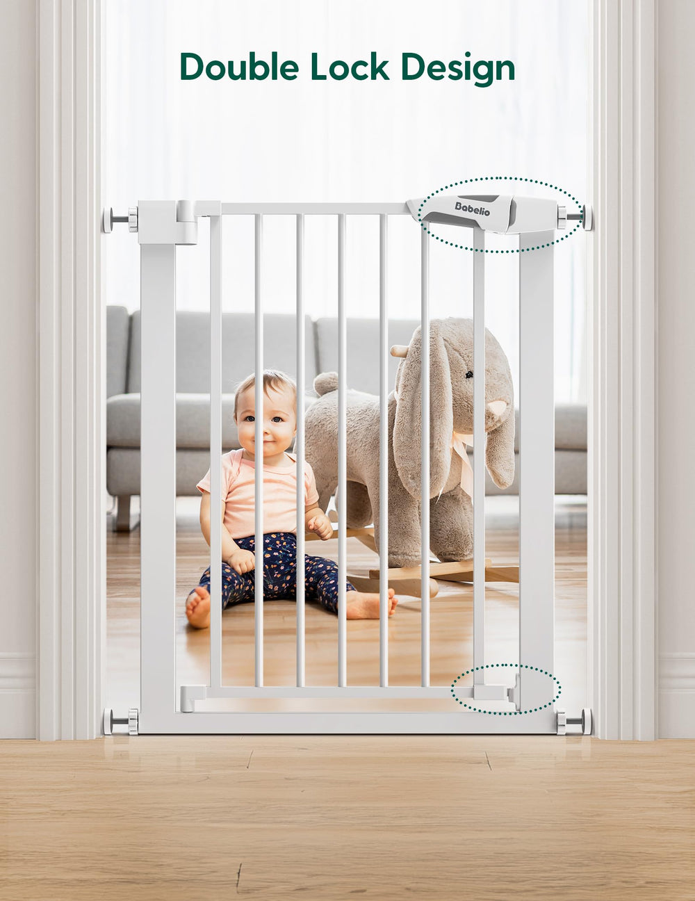 BABELIO narrow gate enables one-handed operation for busy parents