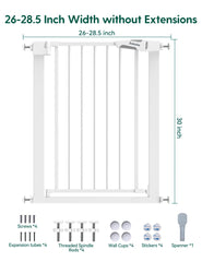 BABELIO narrow gate with two-way swing for flexible passage