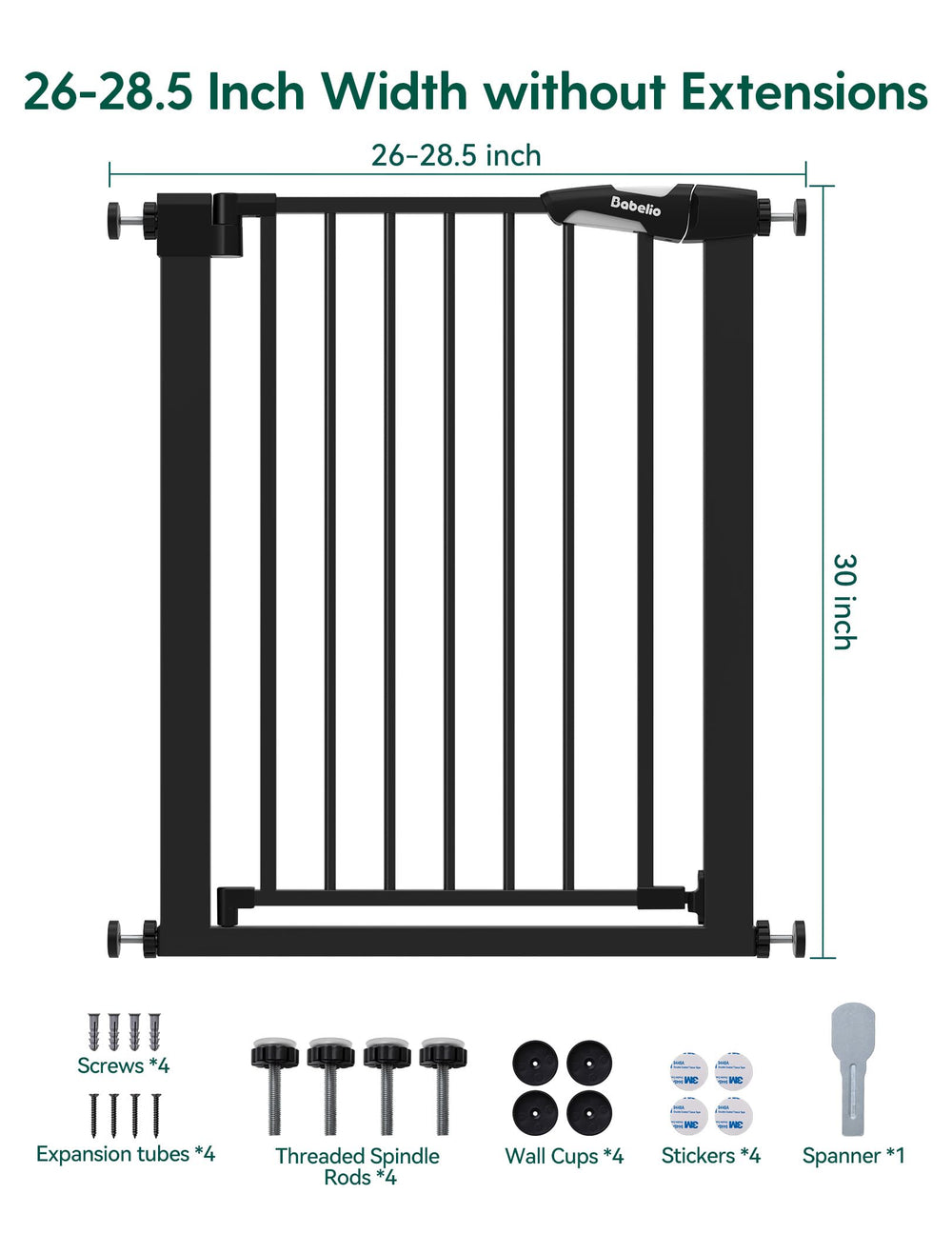 BABELIO one‑handed operation with double lock suits busy parents.