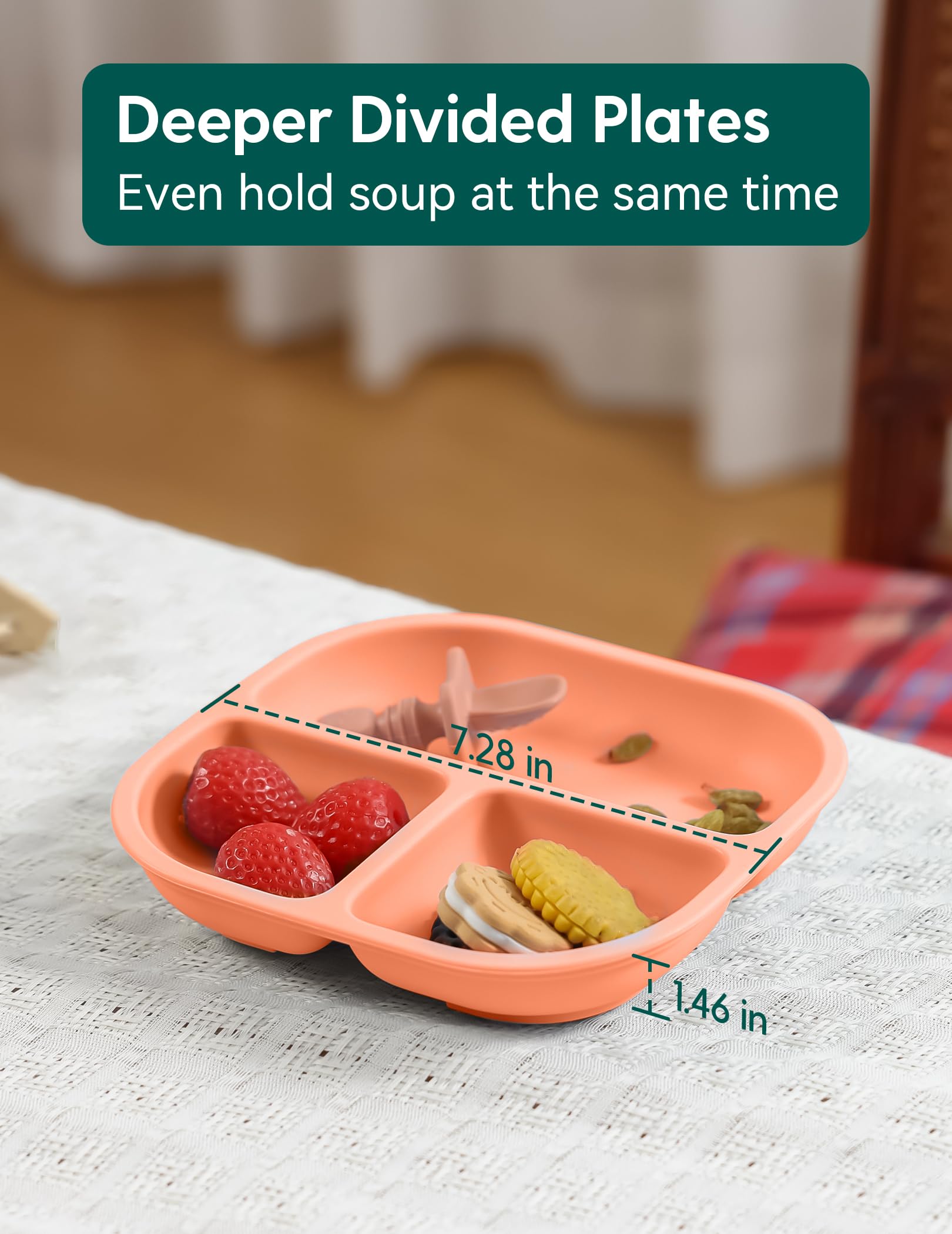 BABELIO Powerful Suction Plates dishwasher-safe icon communicates quick, convenient cleanup.