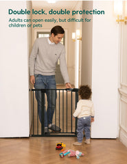 BABELIO PressGuard P7 extensions demonstrate wide-fit compatibility for doorways up to 48 inches.