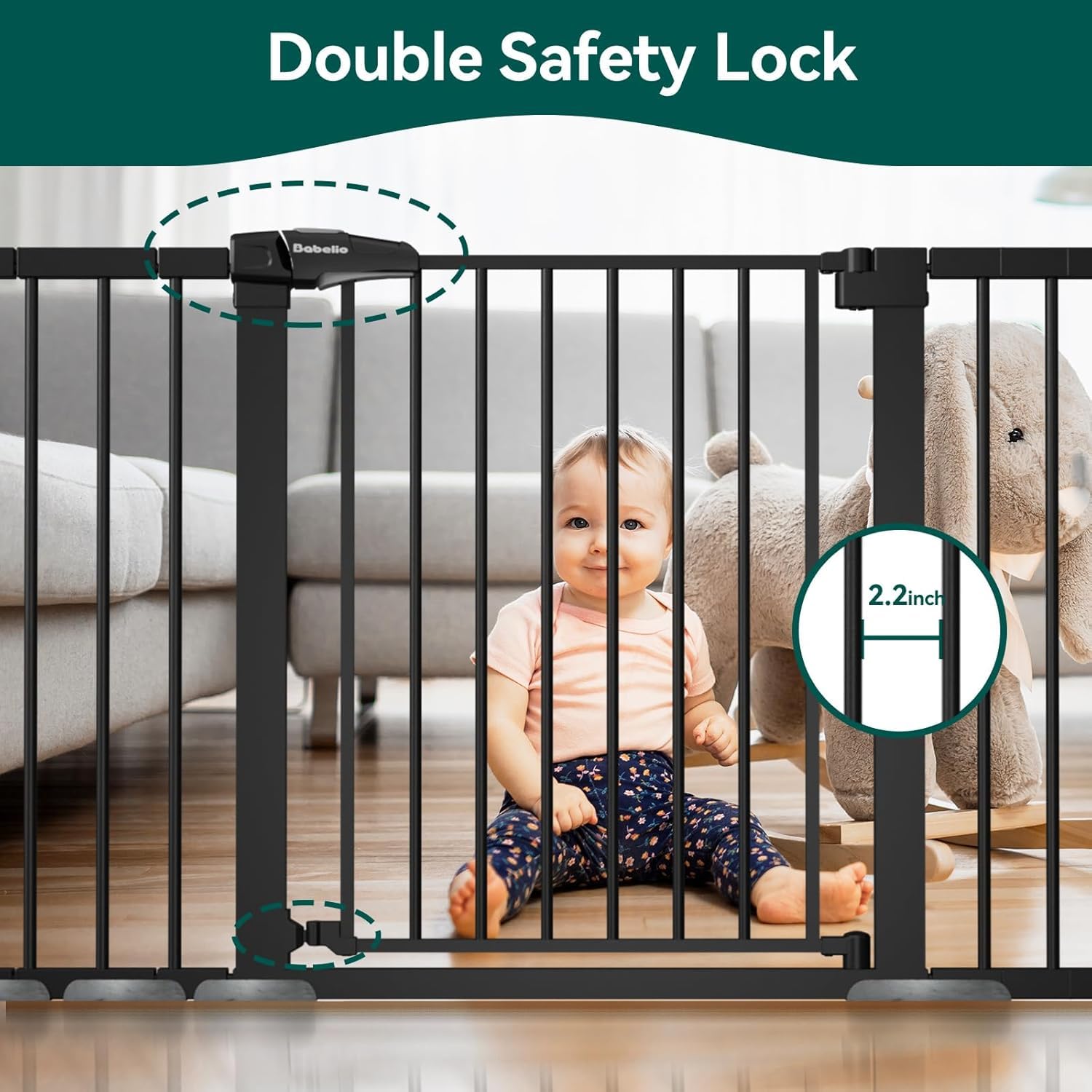 BABELIO pressure-mount installation setup highlights tool-free fitting without wall damage