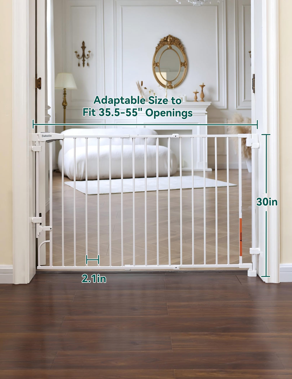 BABELIO removable gate shows simple storage when not in use