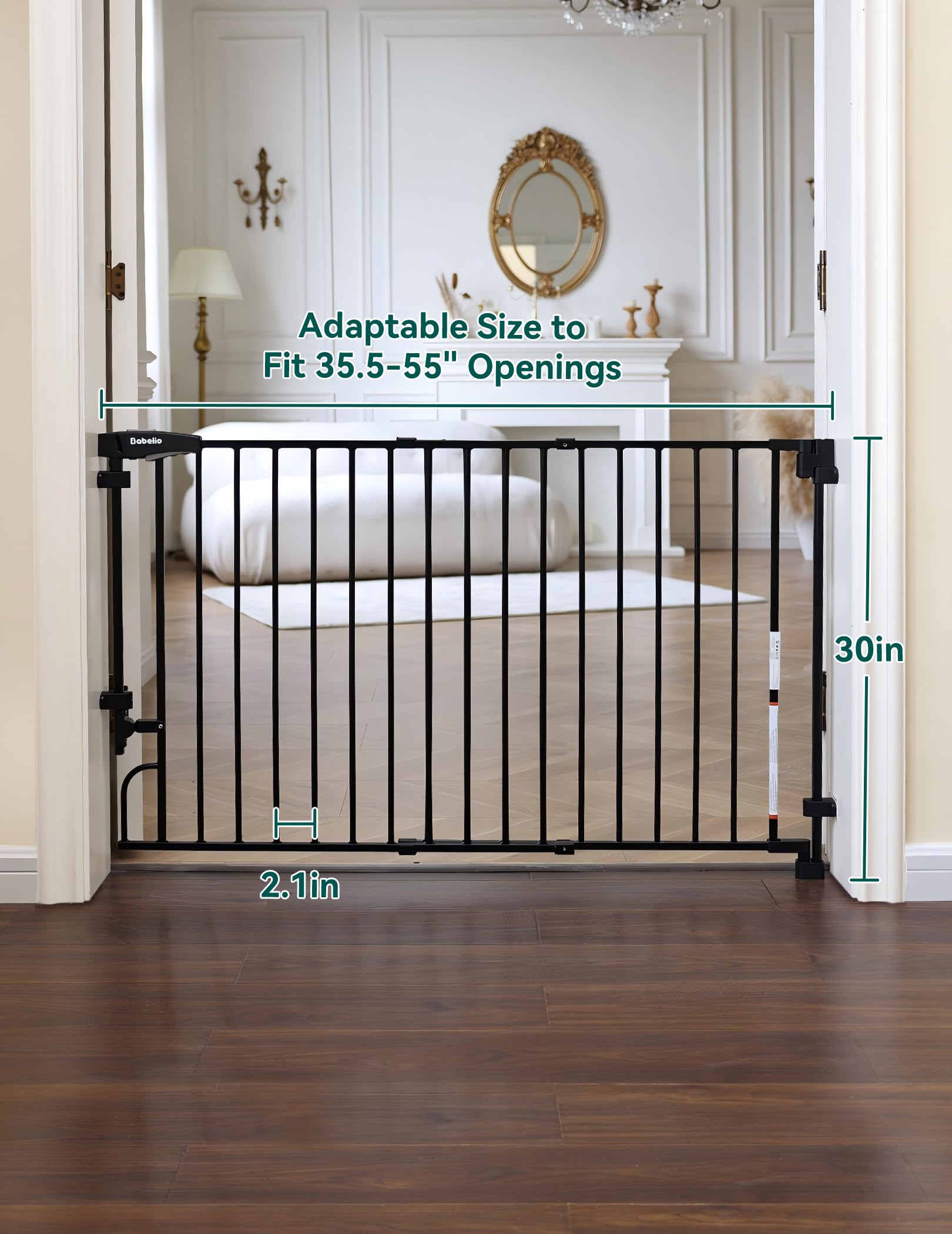 Babelio removable frame stores quickly when not in use.