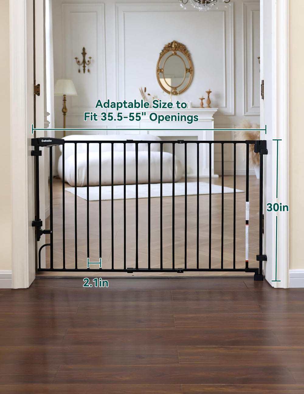 Babelio removable frame stores quickly when not in use.