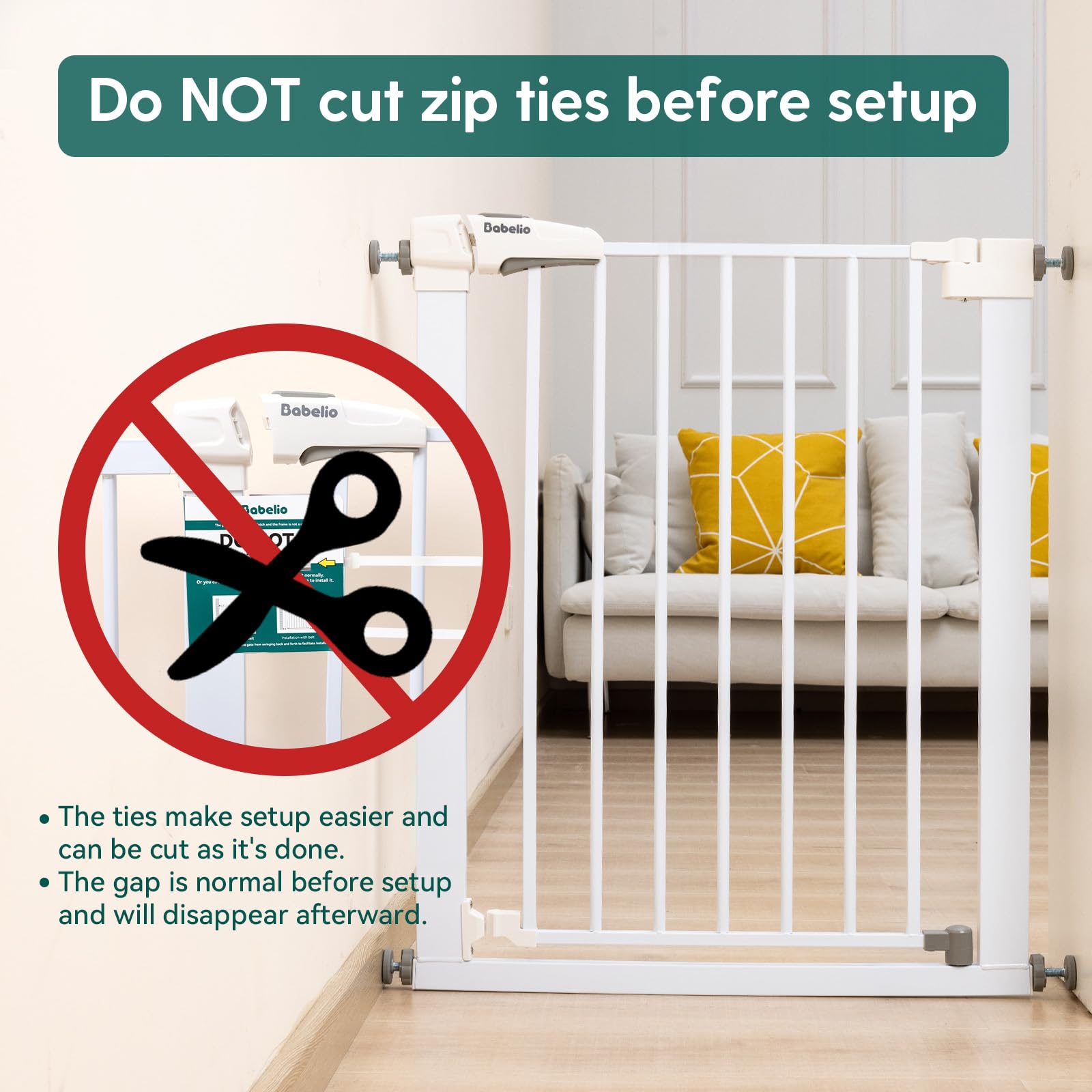 BABELIO safety gate extension kit adapts to longer openings.