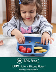 BABELIO silicone plate safe and BPA-free for worry-free feeding.