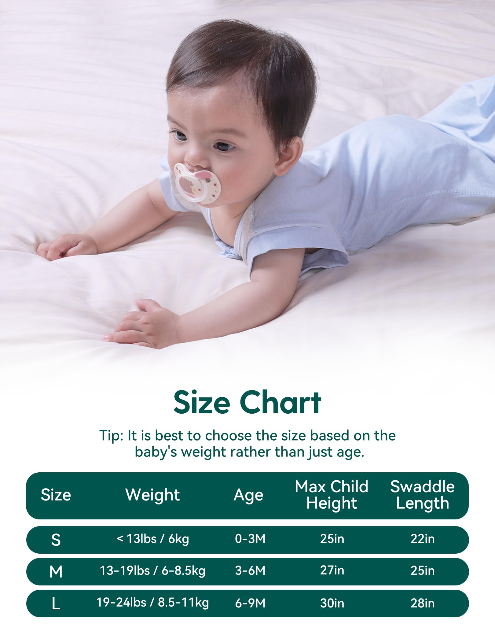 BABELIO soft blue sleep sack ready for cozy, breathable nights