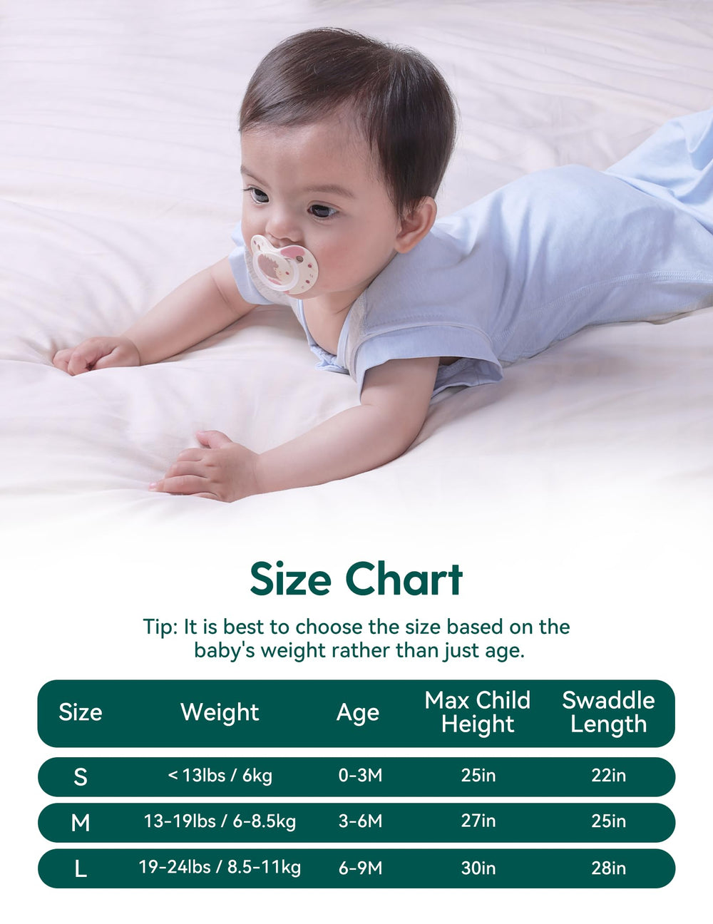 BABELIO soft blue sleep sack ready for cozy, breathable nights