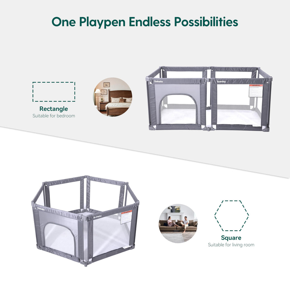 Babelio spacious play space supports engaging parent-child interaction during playtime.